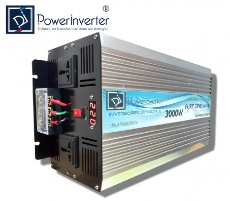 INVERSOR DE VOLTAJE 12VDC/220VAC 4000W PSW - CARGADOR - UPS